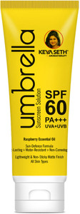 keya seth aromatherapy sunscreen - spf 50 pa umbrella sunscreen solution spf 60 with pa long lasting uv protection sun defence formula oil control enriched with essential oil wheatgerm  micronized zinc oxide