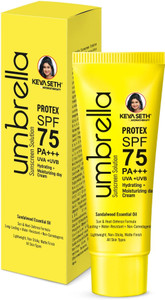 keya seth aromatherapy sunscreen - spf 75 pa umbrella sunscreen solution spf 75 with pa long lasting uv  heat protection