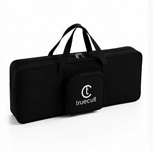 true cult polyester keyboard bag compatible with 37 keys yamaha amp casio pss-e30 pss-f30 digital piano keyboard premium padded carrying case with dustproof cover adjustable shoulder strap black