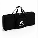 True Cult Polyester Keyboard Bag Compatible with 37 Keys Yamaha &amp; Casio PSS-E30, PSS-F30 Digital Piano Keyboard, Premium Padded Carrying Case with Dustproof Cover, Adjustable Shoulder Strap, Black