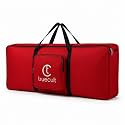 True Cult 37 Key Keyboard Bag, Compatible, with Yamaha, PSS-E30, PSS-F30 & Casio 37 Keys Keyboard, | Padded Polyester Keyboard Case, | Waterproof Dustproof Carry Bag, with Shoulder Strap | Red