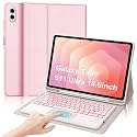 Keyboard Case for Samsung Galaxy Tab S11 Ultra 14.6 inch 2025 (SM-X930/X936B), 7 Color Backlit,Multi-Touch Trackpad,Magnetic Detachable Wireless Bluetooth Keyboard with S Pen Holder,Pink