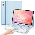 Keyboard Case for Samsung Galaxy Tab S11 Ultra 14.6 inch 2025 (SM-X930/X936B), 7 Color Backlit,Multi-Touch Trackpad,Magnetic Detachable Wireless Bluetooth Keyboard with S Pen Holder,Sky Blue