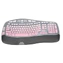 Keyboard Cover for Logitech K350 MK550 MK570 Wireless Wave Keyboard,Waterproof Silicone Keyboard Protector Skin for Logitech K350 MK550 MK570 Keyboard Protective Accessories(Gradient Pink)