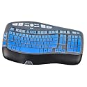 Keyboard Cover for Logitech K350 MK550 MK570 Keyboard Cover Skin for Logitech K350 MK550 MK570 Wireless Keyboards Covers Skin Protector Accessories, Ombre Blue