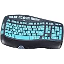 Keyboard Cover for Logitech K350 MK550 MK570, Keyboard Skin for Logitech K350 MK550 MK570 Wireless Wave Keyboards Covers Protector Accessories, Ombre Mint Green