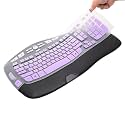 Keyboard Cover for Logitech K350 MK550 MK570 Wireless Wave Keyboard,Waterproof Silicone Keyboard Protector Skin for Logitech K350 MK550 MK570 Keyboard Protective Accessories(Gradient Purple)
