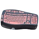 Keyboard Cover for Logitech K350 MK550 MK570 Wireless Wave Keyboard Cover Skin Protector, Logitech K350 MK550 MK570 Accessories, Pink