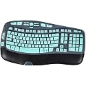 Keyboard Cover for Logitech K350 MK570 MK550 Keyboard Cover for Logitech K350 MK550 MK570 Wireless Wave Keyboards Covers Skin Protector Accessories, Mint Green