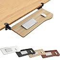 Keyboard Tray Extension for Desk – Smooth Sliding Keyboard Drawer Platform 520/650/750 x 250 mm B-Teak Finish Ergonomic Design for Home Office & Workspace Easy Installation.