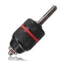 Keyless Drill Chuck with SDS Plus Shank, 1/16"-1/2" Universal SDS Chuck Adapter, 3-Jaw Upgraded Self-Locking Drill Press Chuck Adapter for Hand Drill Impact Driver Power Drill