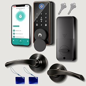 keyless entry door lock with 2 handles biquole electronic keypad deadbolt