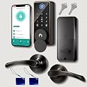 Keyless Entry Door Lock with 2 Handles, Biquole Electronic Keypad Deadbolt