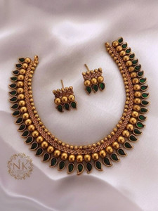 KEYMAX Copper Gold-plated Gold Jewellery Set