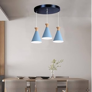 3 light hanging light for home blue aluminium pendant light ceiling lamp with modern hanging lamp for bulb not included cluster set
