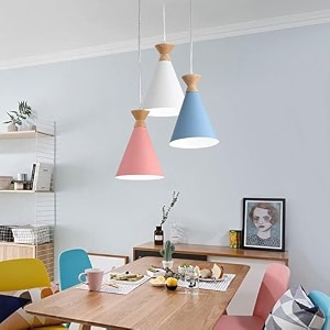 3 light hanging light for home pink white blue aluminium pendant light ceiling lamp with modern hanging lamp for bulb not included cluster set