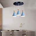 3 Light Hanging Light for Home, Blue Aluminium Pendant Light Ceiling Lamp with Modern Hanging Lamp for Bulb Not Included, Cluster Set