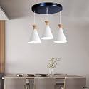 3 Light Hanging Light for Home, White Aluminium Pendant Light Ceiling Lamp with Modern Hanging Lamp for Bulb Not Included, Cluster Set