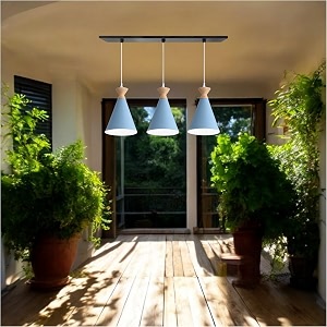 3 light hanging light for home blue aluminium pendant light ceiling lamp with modern hanging lamp for bulb not included linear set