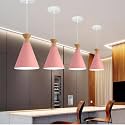 Pink Hanging Light for Home, Aluminium Pendant Light Ceiling Lamp with Modern Hanging Lamp for Bulb Not Included, Pack of 4