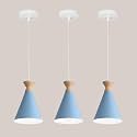 Blue Hanging Light for Home, Aluminium Pendant Light Ceiling Lamp with Modern Hanging Lamp for Bulb Not Included, Pack of 3