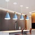 Blue Hanging Light for Home, Aluminium Pendant Light Ceiling Lamp with Modern Hanging Lamp for Bulb Not Included, Pack of 4