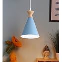 Hanging Cone Shade Light, Bulb Not Included, Sky Blue, Pack of 1