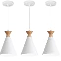 Hanging Cone Shade Light, Bulb Not Included, White, Pack of 3