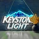 Keys Light Beer Neon Signs for Wall Decor Led Neon Bar Sign Dimmable Light Up Signs For Man Cave Wall Home Bar Dorm Bedroom Club Pub Party Gifts,16.5 * 9 Inch