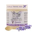 The Keys Salt Scrub - Lavender Sea Salt Scrub - Exfoliating Body Scrub with Wooden Spoon - Moisturizing Exfoliator for Face, Hands, Foot, Bath, Manicure &amp; Pedicure, and Bikini Area Skin Care (3.4 oz.)