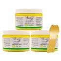 The Keys Salt Scrub -Sea Salt Scrub - Exfoliating Body Scrub with Wooden Spoon - Moisturizing Exfoliator for Hands, Foot, Bath, (12 Ounce (Pack of 3), Key Lime)