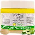 The Keys Salt Scrub -Sea Salt Scrub - Exfoliating Body Scrub with Wooden Spoon - Moisturizing Exfoliator for Hands, Foot, Bath, (12 Ounce (Pack of 1), Key Lime)