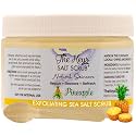 The Keys Salt Scrub -Sea Salt Scrub - Exfoliating Body Scrub with Wooden Spoon - Moisturizing Exfoliator for Hands, Foot, Bath, (12 Ounce (Pack of 1), Pineapple)