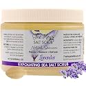 The Keys Salt Scrub -Sea Salt Scrub - Exfoliating Body Scrub with Wooden Spoon - Moisturizing Exfoliator for Hands, Foot, Bath, (12 Ounce (Pack of 1), Lavender)