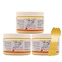 The Keys Salt Scrub -Sea Salt Scrub - Exfoliating Body Scrub with Wooden Spoon - Moisturizing Exfoliator for Hands, Foot, Bath, (12 Ounce (Pack of 3), Mango Coconut)