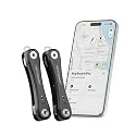 KeySmart iPro - Key Finder Locator with Sound, Keychain Key Holder, Apple Find My App Compatible, Key Organizer, Clutter-Free Key Chain Tracker, Rechargeable Battery (Up to 14 Keys, Black, 2 Pack)
