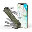 KeySmart iPro - Key Finder Locator with Sound, Keychain Key Holder, Apple Find My App Compatible, Key Organizer, Compact Clutter-Free Key Chain Tracker, Rechargeable Battery (Up to 14 Keys, Green)