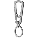 KeyUnity Titanium Carabiner Keychain Clip, Quick Release EDC Key Holder Organizer with Key Ring