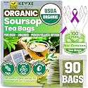 KEYXE - USDA Organic Soursop Graviola Leaves Tea 90 Bags. Non-GMO Verified , 100% Organic Soursop Leaves for Digestion, Boosting Immune, Improving Sleep &amp; Skin Health, Gluten Free, Caffein Free , Hojas De Guanabana Tea Or