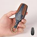 Keyzone dual leather key cover compatible for