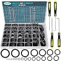 KEZE 1008 Pcs SAE O Ring Kit,32 Sizes USA Standard Nitrile 70A Rubber Seals Inch O Rings Set with 4 Pieces O Rings Remover Tools for Faucet Automotive Hydraulic Plumbing AS568:006-226