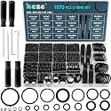 KEZE 1070 Pcs Rubber O-Ring Assortment Kit，20 Sizes Assorted O Rings