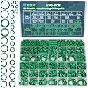 KEZE 595 Pcs Air Conditioning O Ring Kit,36 Size Seal Rubber O-Rings Assortment Set for Compressor Automotive A/C Plumbing Repair ID:3-22mm
