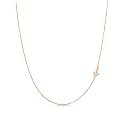 KEZEF Dainty Box Chain Necklace for Women, Gold or Silver, 15-40 Inch