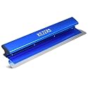 KEZERS 22" /55 cm Skimming Blade, 0.3mm Stainless Steel Blade, Smoothing & Knockdown Drywall Knife, Extruded Aluminum, Durable Wall-Board, High-Impact End Caps