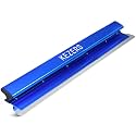 KEZERS 32" /80 cm Skimming Blade, 0.3mm Stainless Steel Blade, Smoothing & Knockdown Drywall Knife, Extruded Aluminum, Durable Wall-Board, High-Impact End Caps