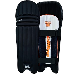 kg league cricket batting legguard moulded light weight black mens