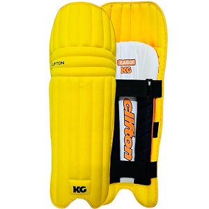 kg league cricket batting legguard moulded light weight yellow youth