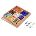 Kghios Montessori Bead Decanomial Math Toys Materials for Toddlers