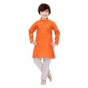 KGN Boys Cotton Blend Regular Solid-PunjabiKurta Pajama
